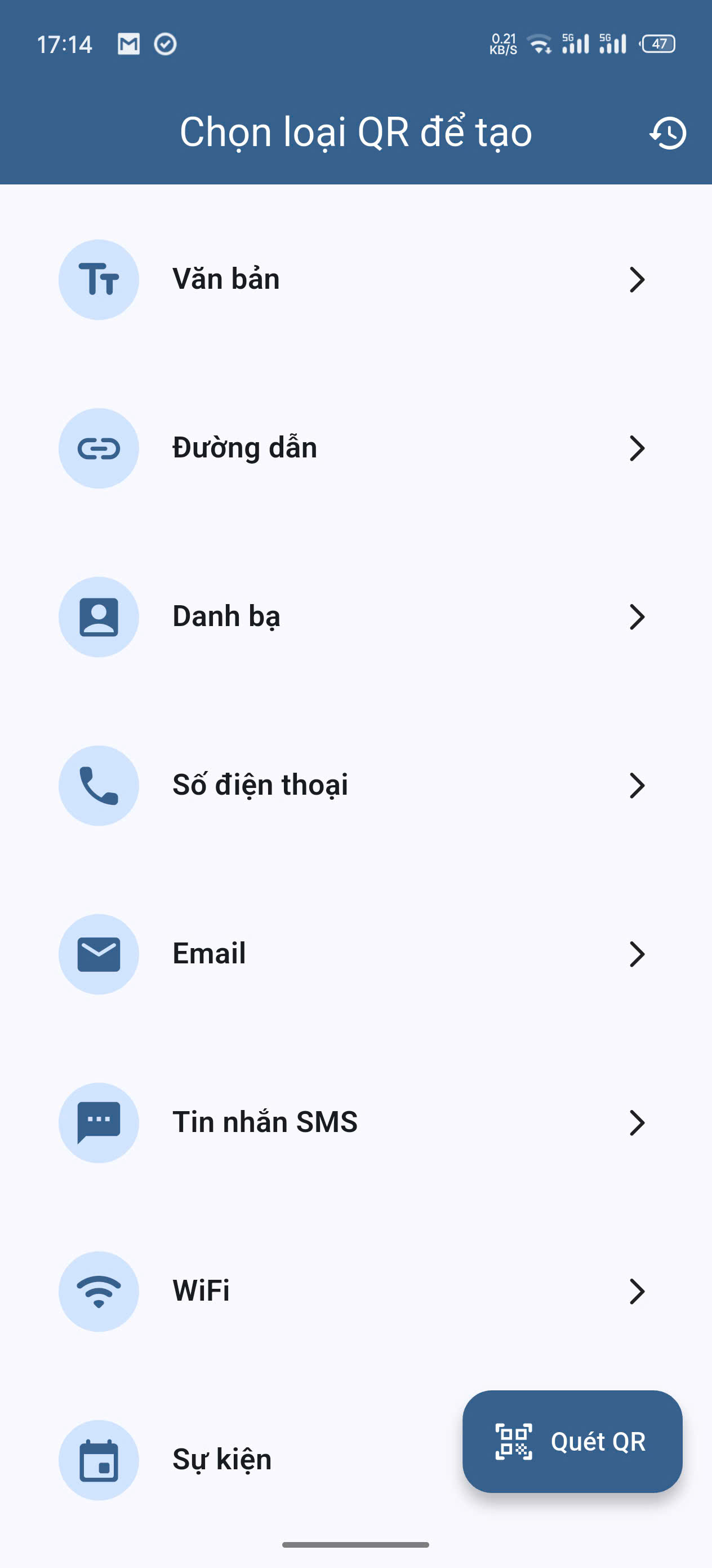 Smart QR App Screenshot - Quét mã QR